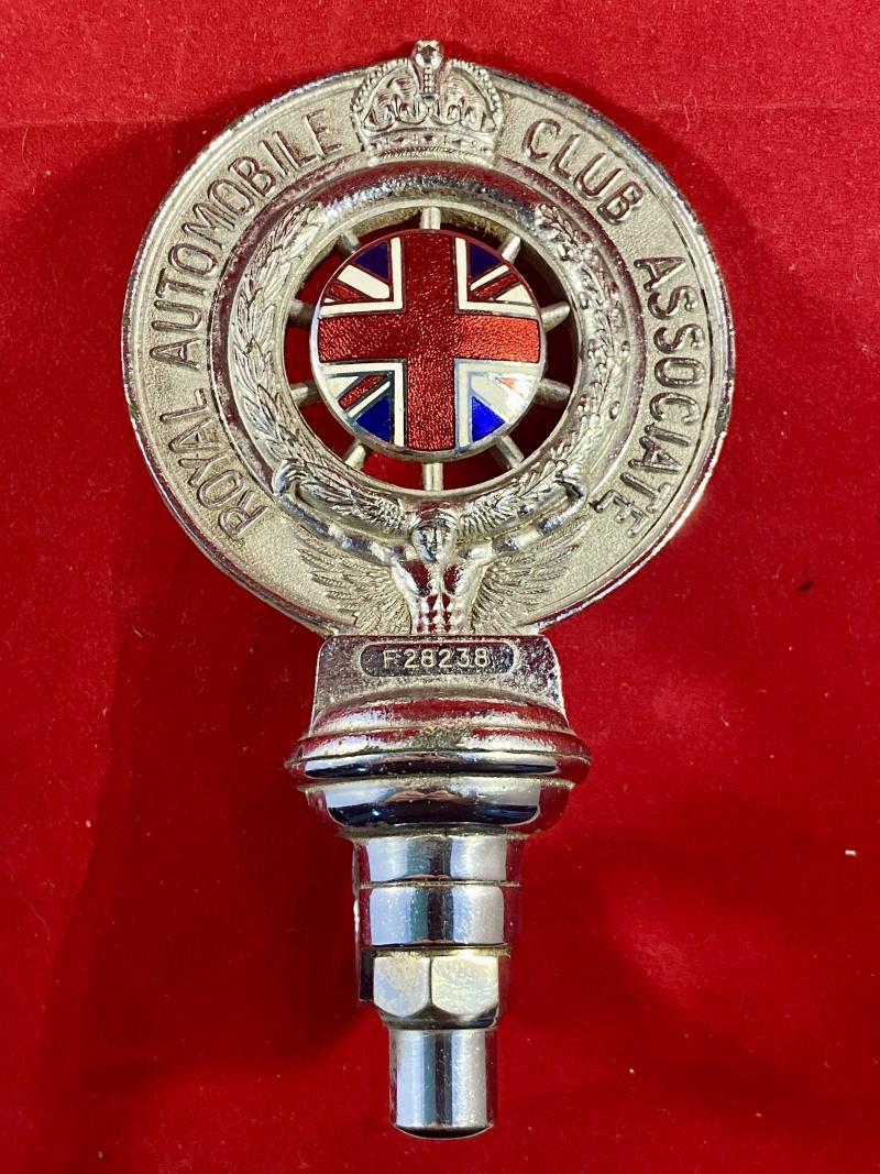 Fine RAC “Type 6” Car Badge with Bar Mount Clamp Fitting - 1932 to 1937
