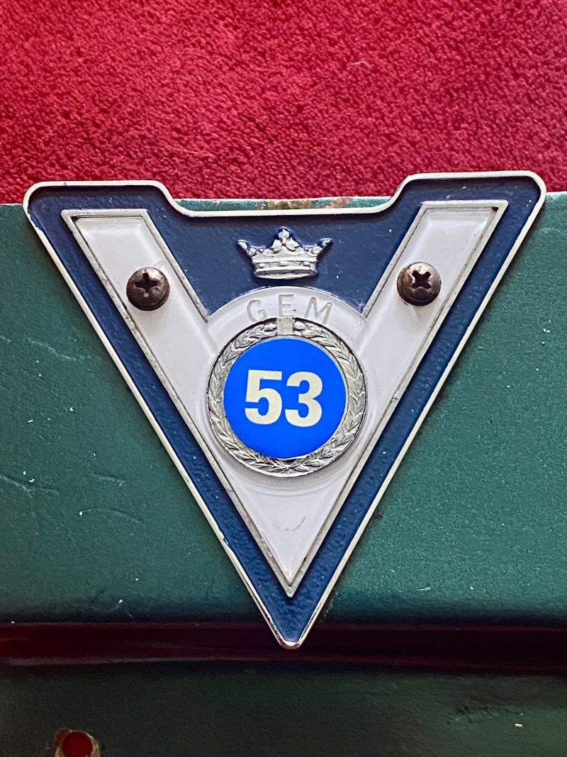 Set of Three Vintage Car Badges Relating to Guernsey - Mounted on Custom-made Metal Bracket