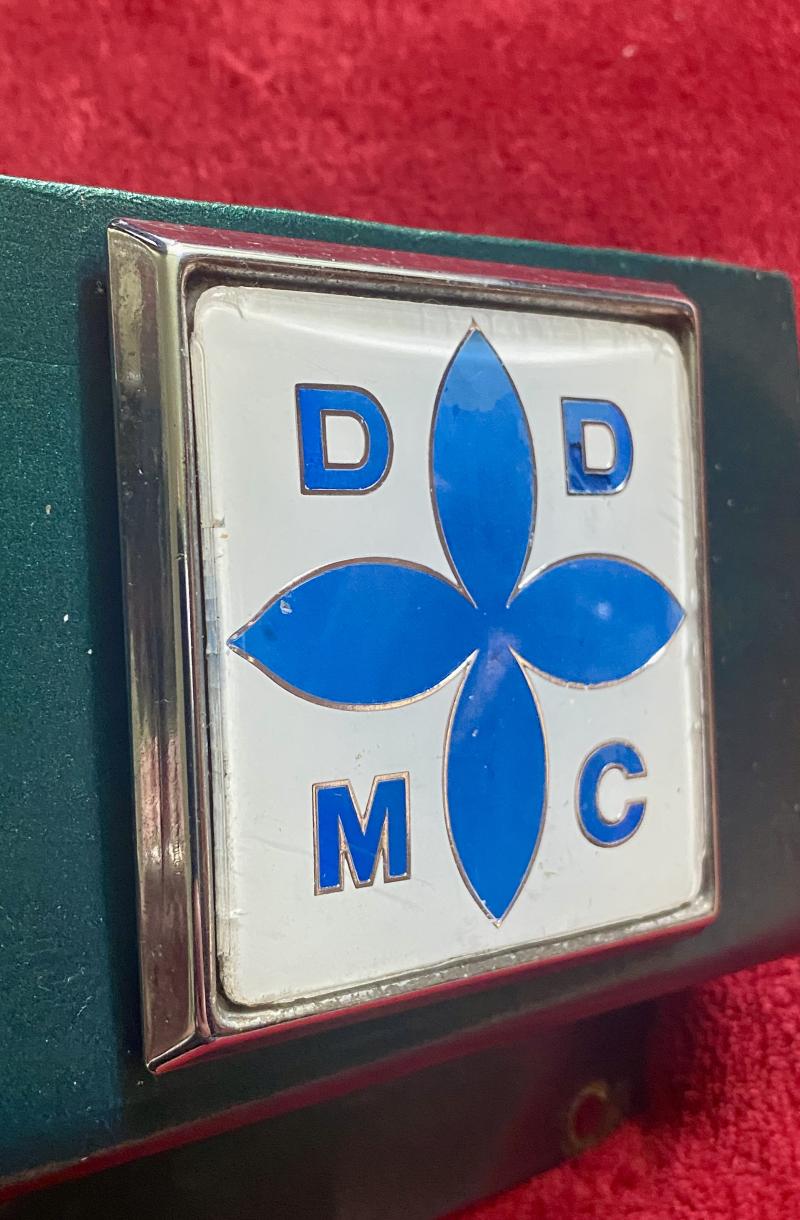 Set of Three Vintage Car Badges Relating to Guernsey - Mounted on Custom-made Metal Bracket