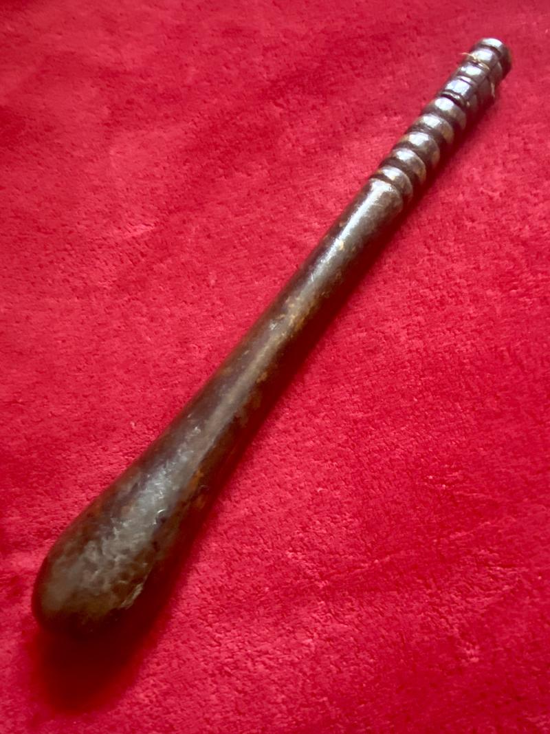 Antique Victorian Truncheon or Billy Club with a Bulbous Shaped Lead Weighted Head c1870
