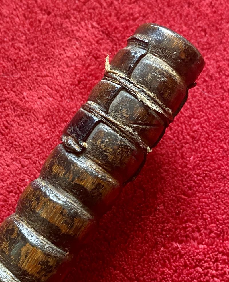 Antique Victorian Truncheon or Billy Club with a Bulbous Shaped Lead Weighted Head c1870
