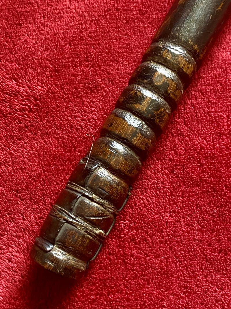 Antique Victorian Truncheon or Billy Club with a Bulbous Shaped Lead Weighted Head c1870