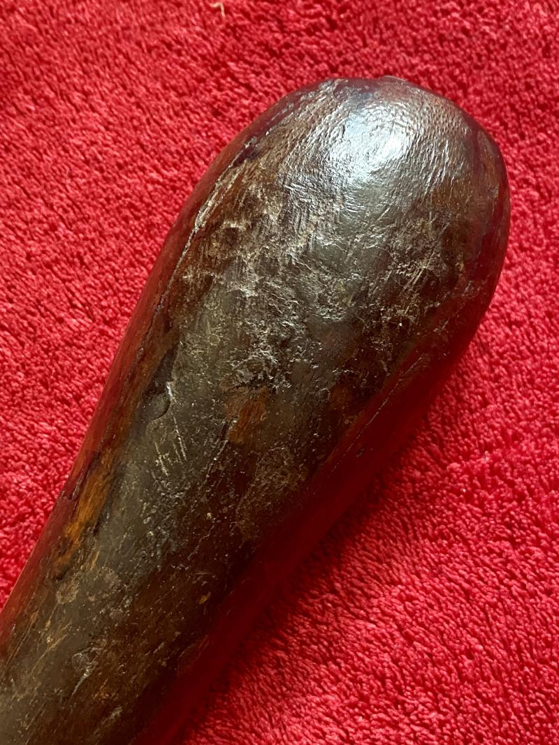 Antique Victorian Truncheon or Billy Club with a Bulbous Shaped Lead Weighted Head c1870