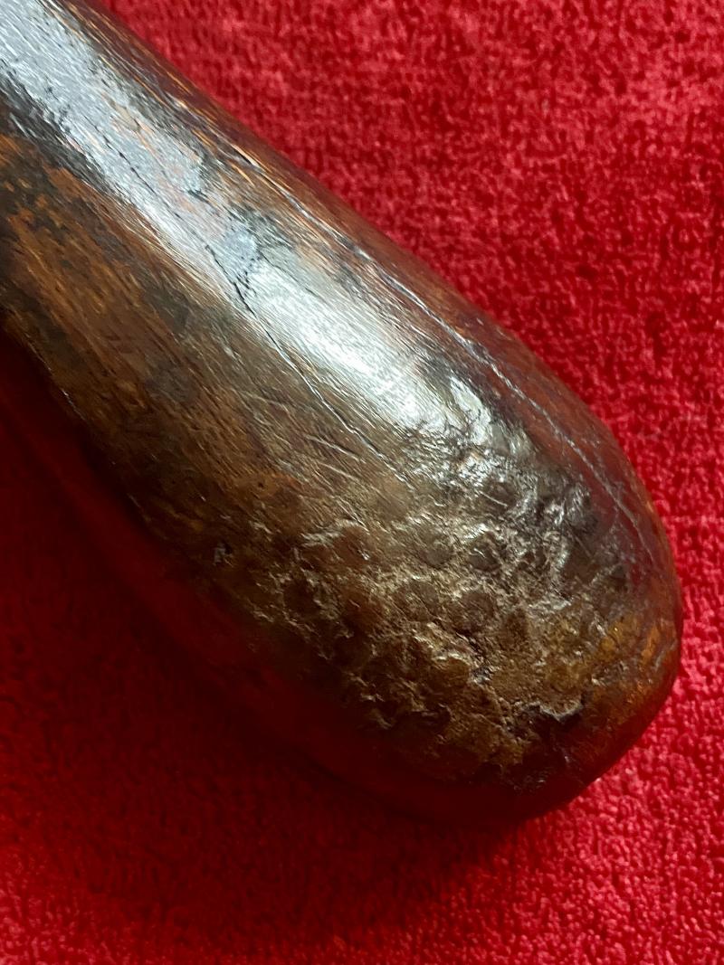 Antique Victorian Truncheon or Billy Club with a Bulbous Shaped Lead Weighted Head c1870