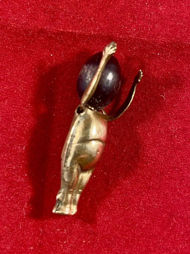 Original WW1 ‘FUMSUP’ or TOUCH WOOD Soldier’s Lucky Gold Plated Charm