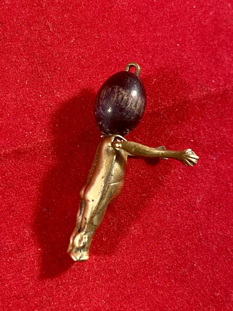 Original WW1 ‘FUMSUP’ or TOUCH WOOD Soldier’s Lucky Gold Plated Charm