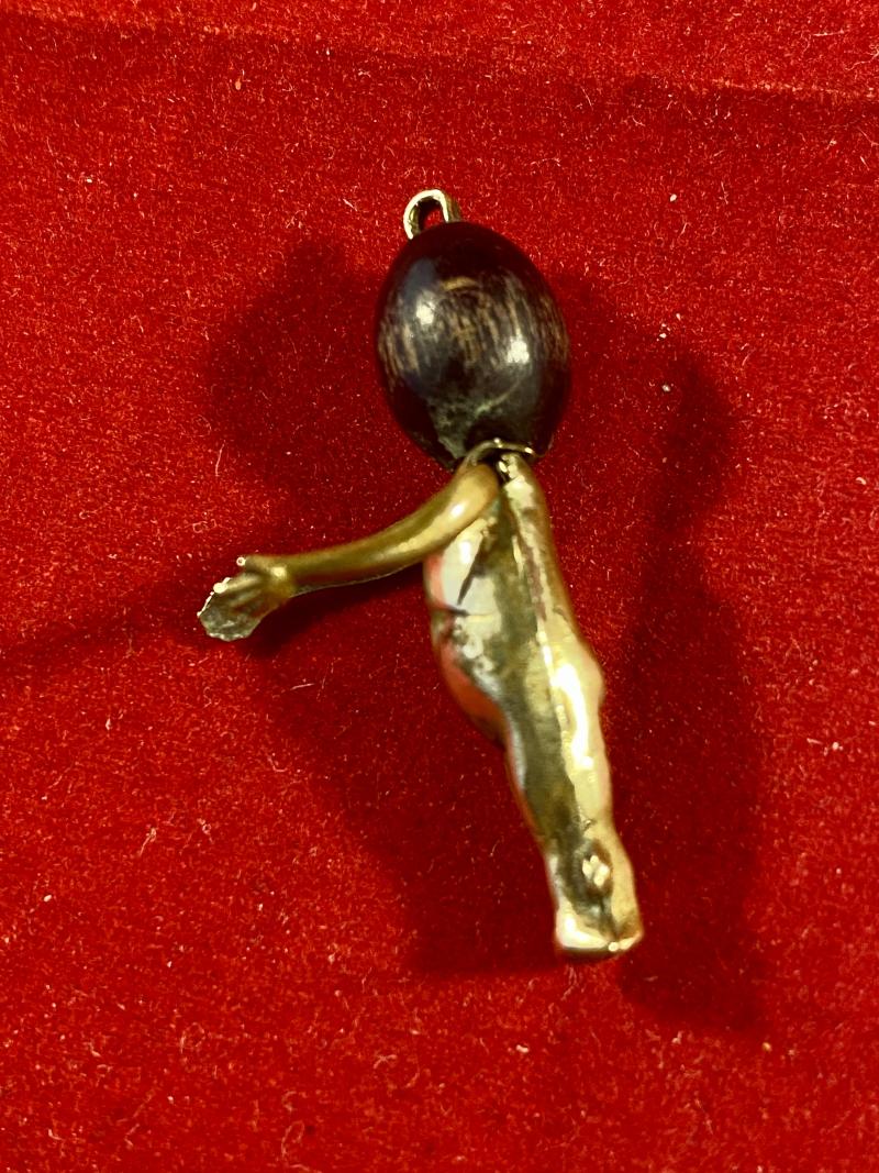 Original WW1 ‘FUMSUP’ or TOUCH WOOD Soldier’s Lucky Gold Plated Charm