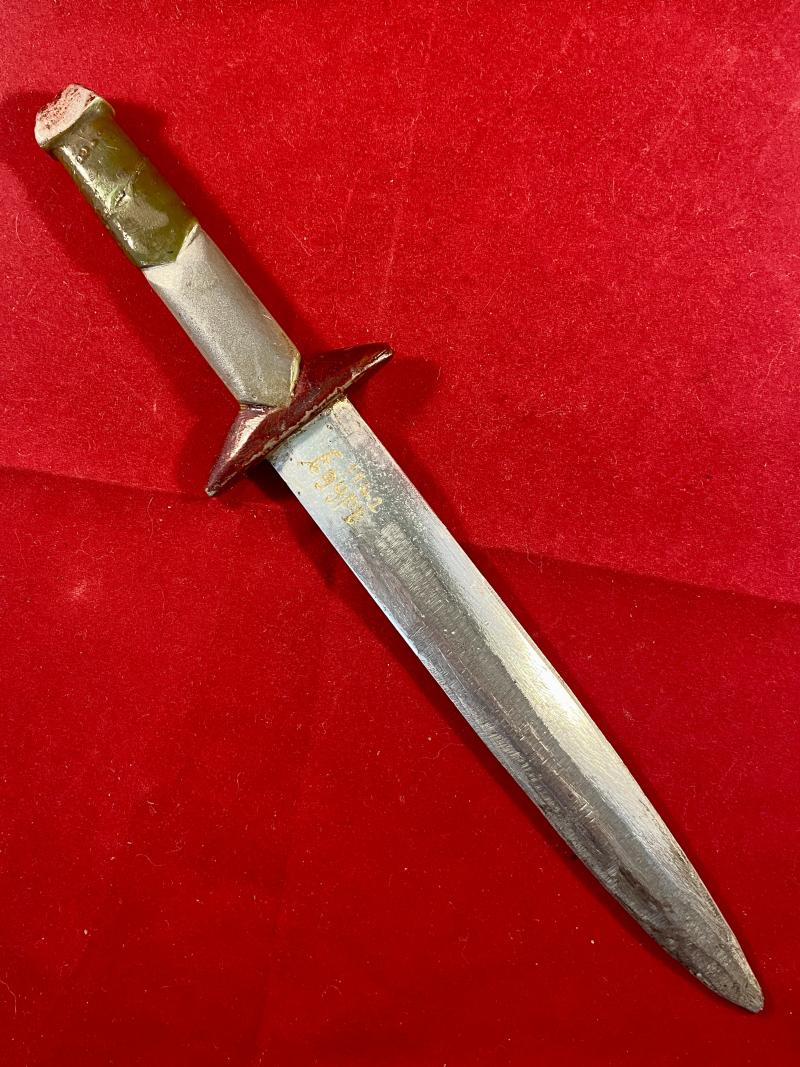 WW2 Theatre made Aluminium “Trench Art” Combat Knife marked Egypt 1942