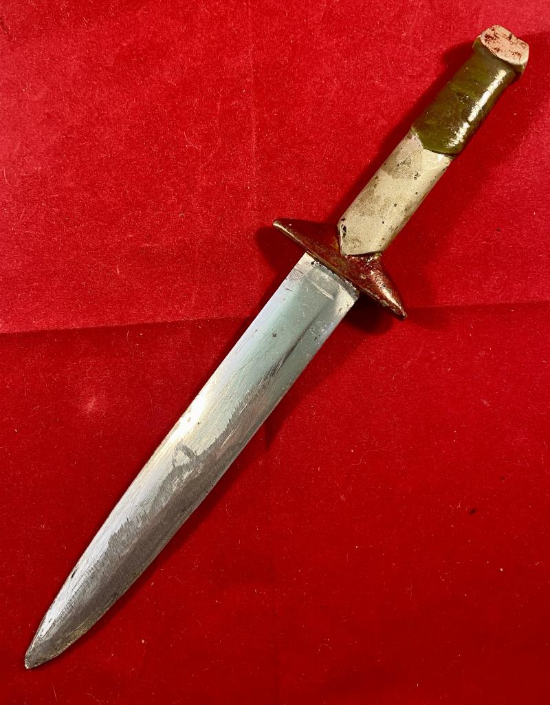 WW2 Theatre made Aluminium “Trench Art” Combat Knife marked Egypt 1942