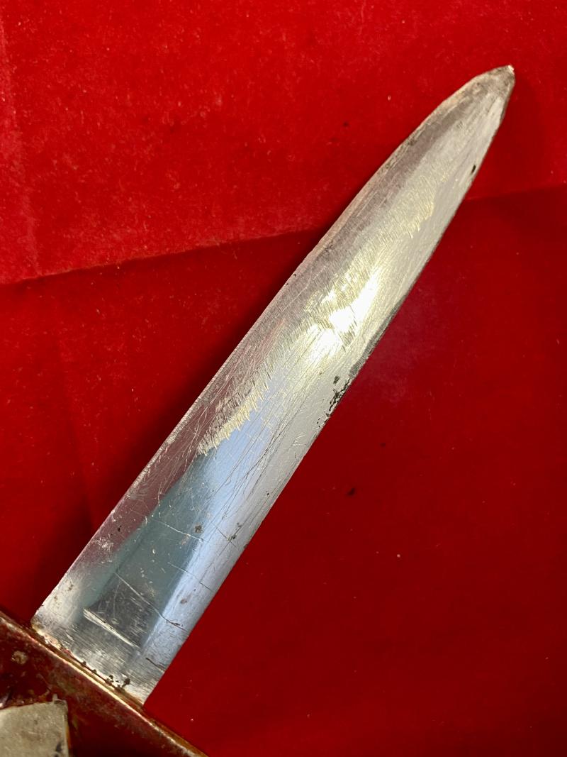 WW2 Theatre made Aluminium “Trench Art” Combat Knife marked Egypt 1942