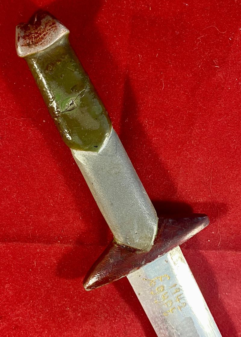 WW2 Theatre made Aluminium “Trench Art” Combat Knife marked Egypt 1942