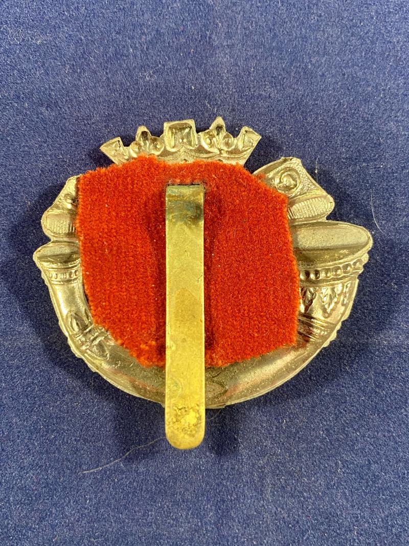 Duke of Cornwall Light Infantry, DCLI Cap Badge with Red Felt Backing