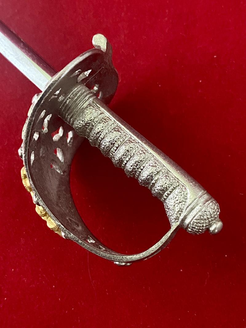 Rare Miniature Household Cavalry Officers Sword by Wilkinson Sword with Presentation Box and Wooden Display Plinth