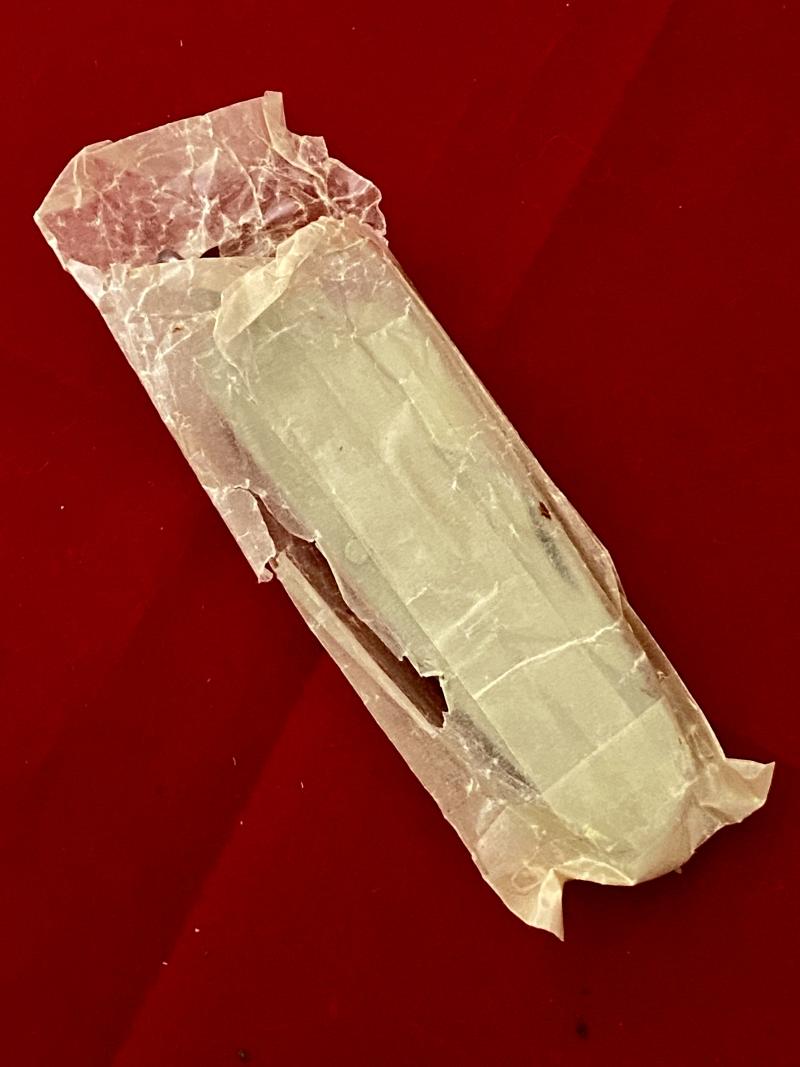 Vintage Unused British Army Folding Two-Piece Stainless Steel Clasp or Jack Knife Dated 1952 with Original Waxed Paper Wrapping