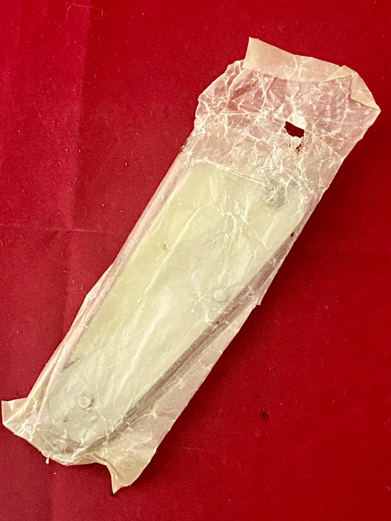 Vintage Unused British Army Folding Two-Piece Stainless Steel Clasp or Jack Knife Dated 1952 with Original Waxed Paper Wrapping