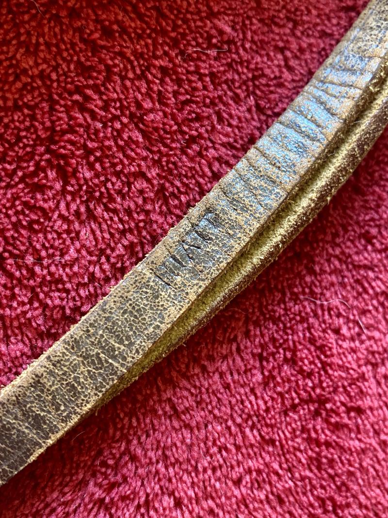 Antique British Police Hickory Truncheon with Original Leather Wrist Strap Marked HIATT c1920