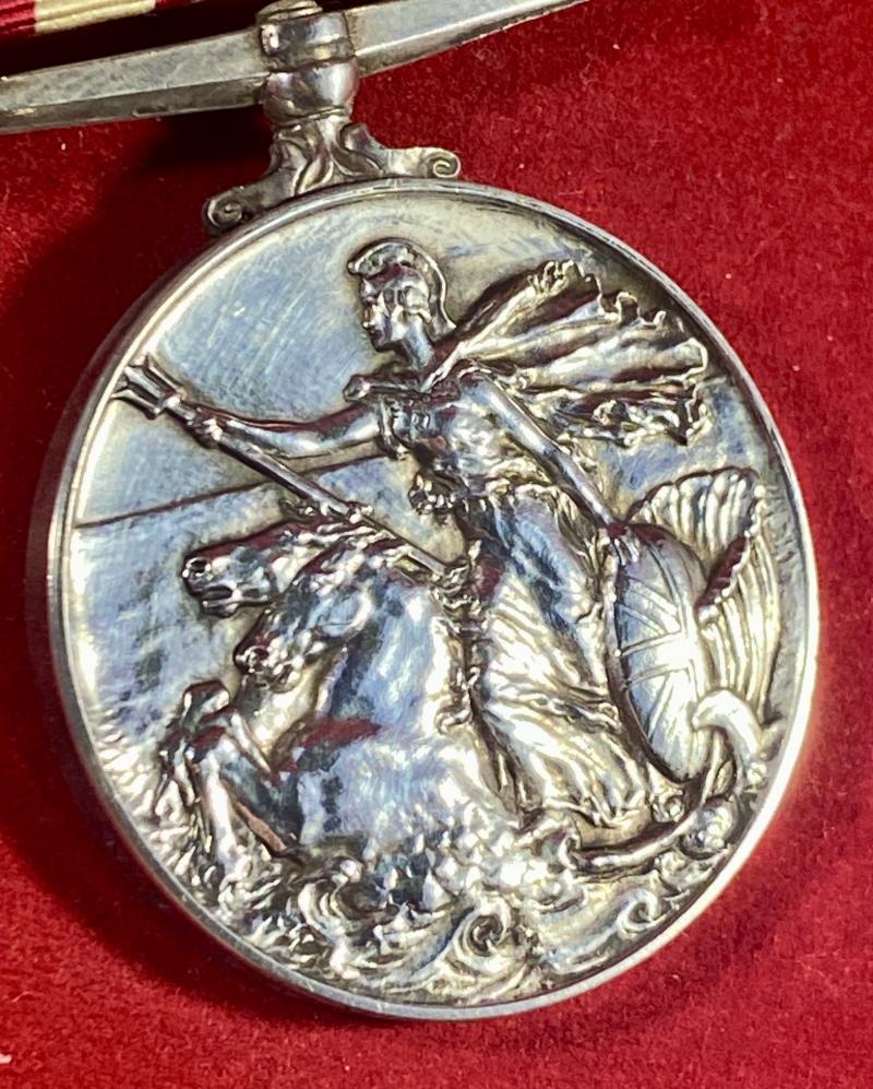 Silver ERII Naval General Service Medal 1915-62 with NEAR EAST clasp for Operation Musketeer - Suez Crisis 1956