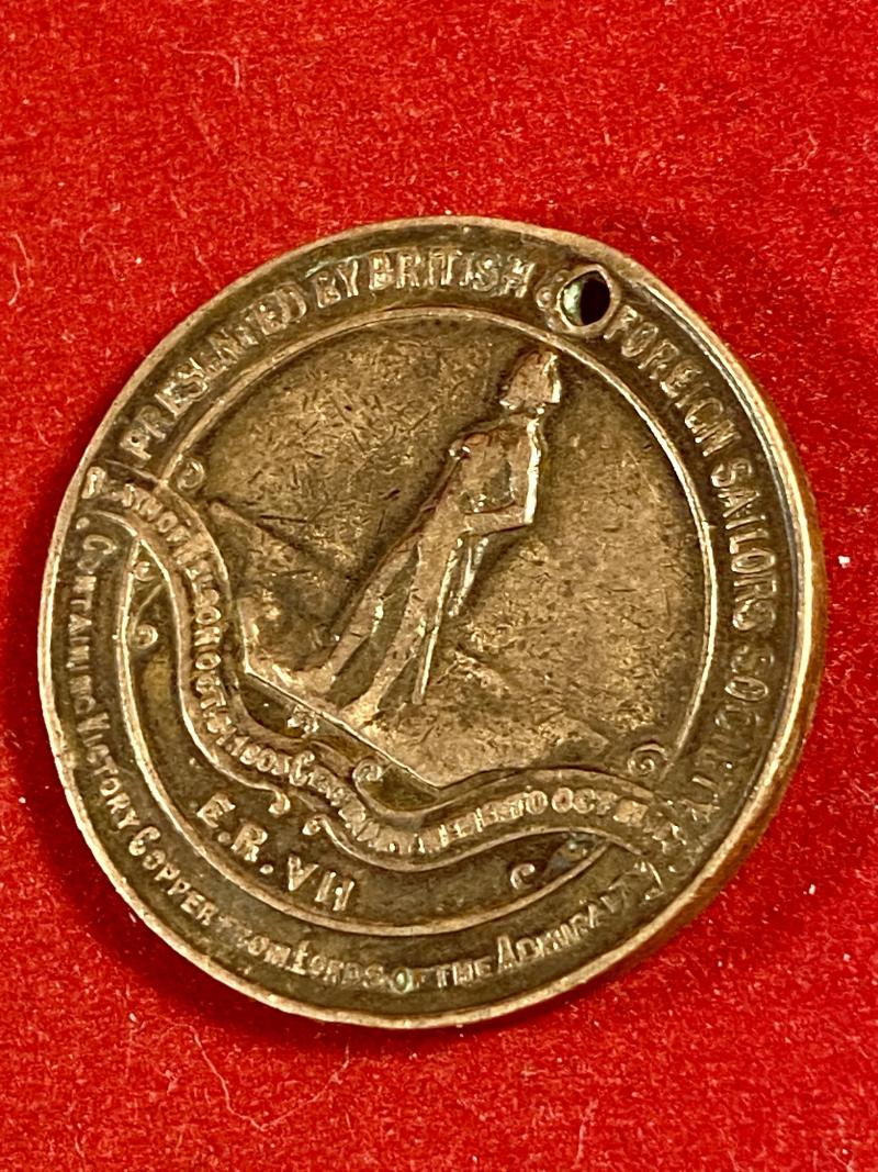 Gilt Copper Medal Token Issued to Commemorate Lord Nelson's Death Centenary in 1905 by the British & Foreign Sailor’s Society
