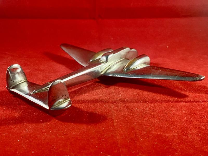 Impressive WW2 Trench Art Chrome Plated Brass Model of an RAF Handley Page HP52 Hampden