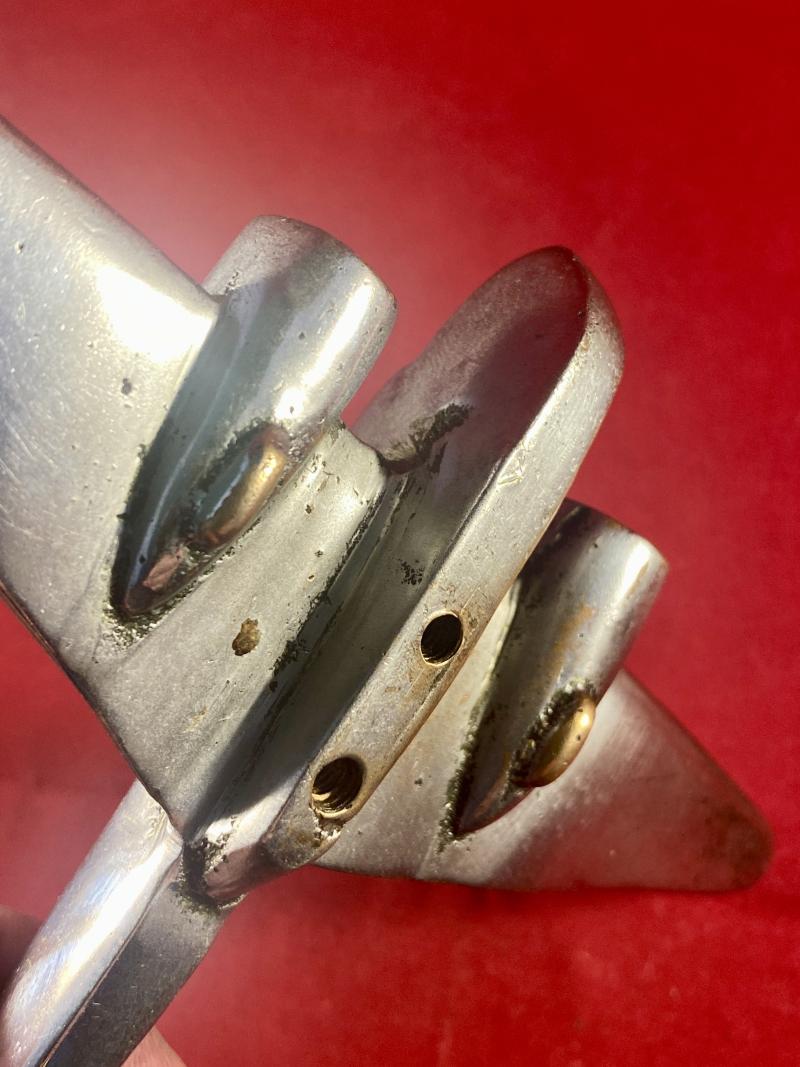 Impressive WW2 Trench Art Chrome Plated Brass Model of an RAF Handley Page HP52 Hampden