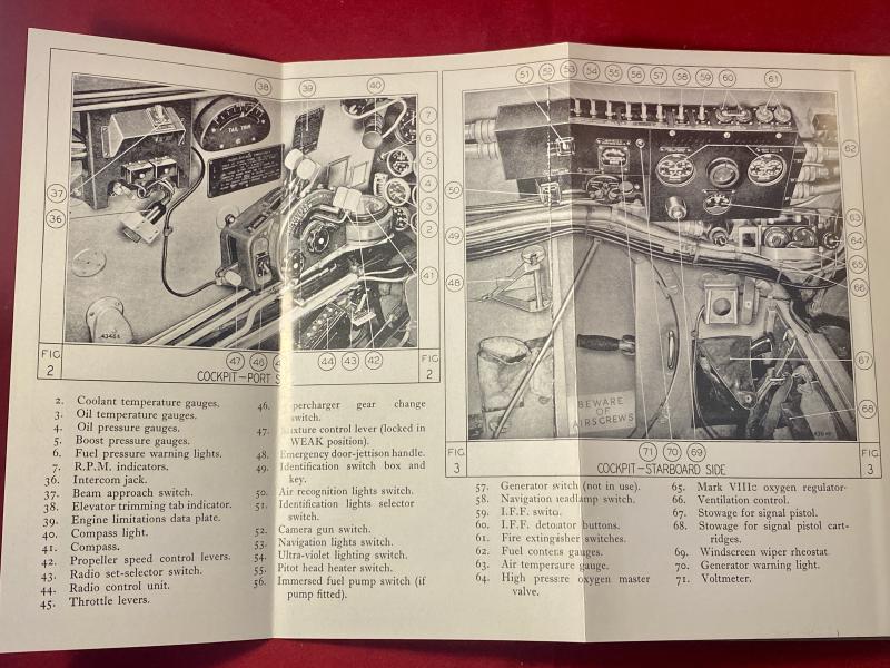 RAF Pilot’s Notes for MOSQUITO Mks F11 & NF.XII with Merlin 21 or 23 engines with amendments for NF.XIII, NF.XXVII & NF.XIX models and Merlin 25 engines c1944