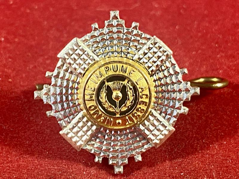 Sterling Silver British Army Officer's Scot’s Guards Small Pattern Cap Badge