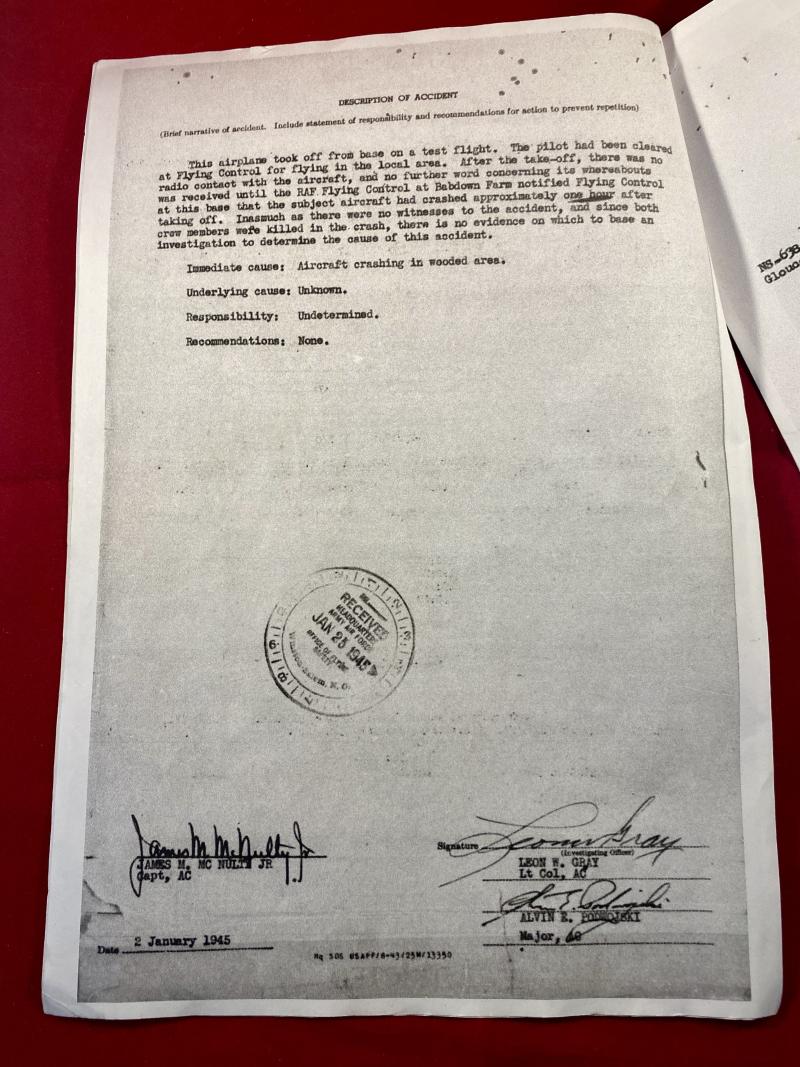 Recovered Parts from a Crashed WW2 USAAF Mosquito Mk XVI NS638 including the USA Flare Gun - Pistol Pyrotechnic M2