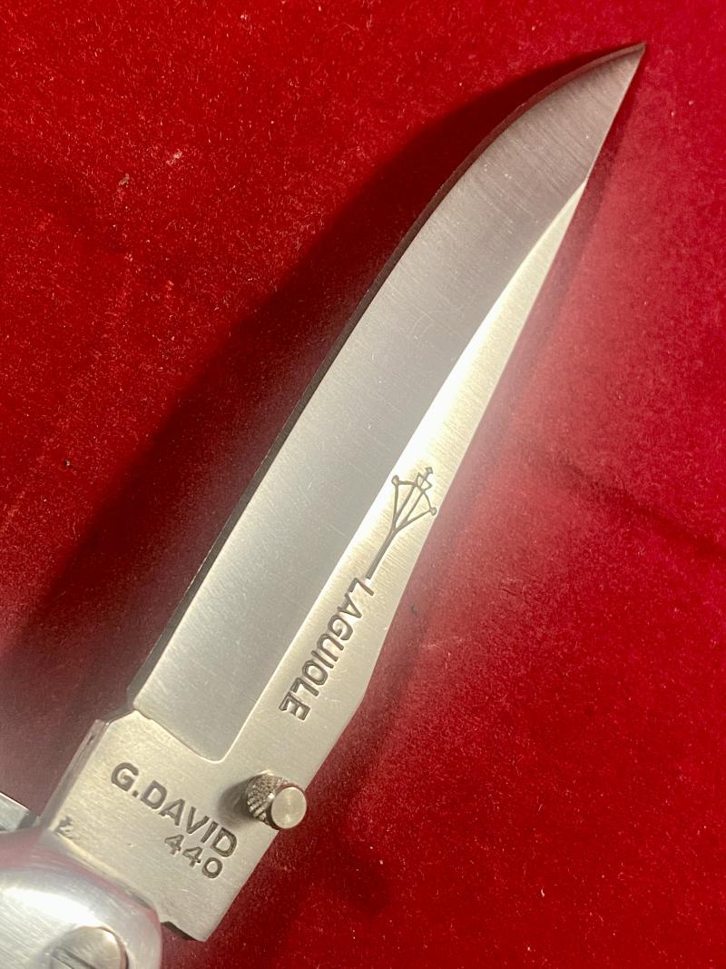Mint French Laguiole G. DAVID Folding/Locking Knife with Wood Effect Display Case