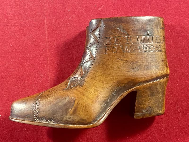 Rare Anglo-Boer War - POW made “Snake in a Boot” – Bermuda 1902