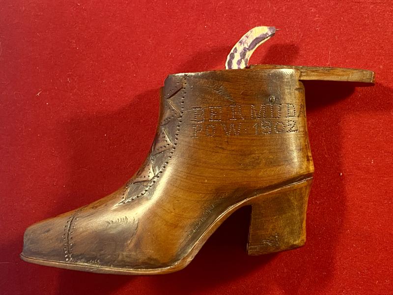 Rare Anglo-Boer War - POW made “Snake in a Boot” – Bermuda 1902