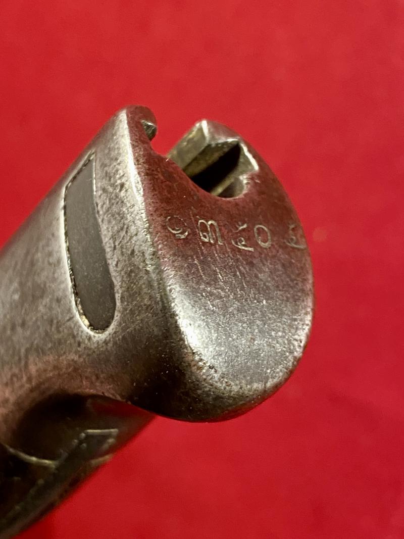 Scarce Unmodified Siamese Type 45 Mauser Bayonet with its original Blued Steel Scabbard