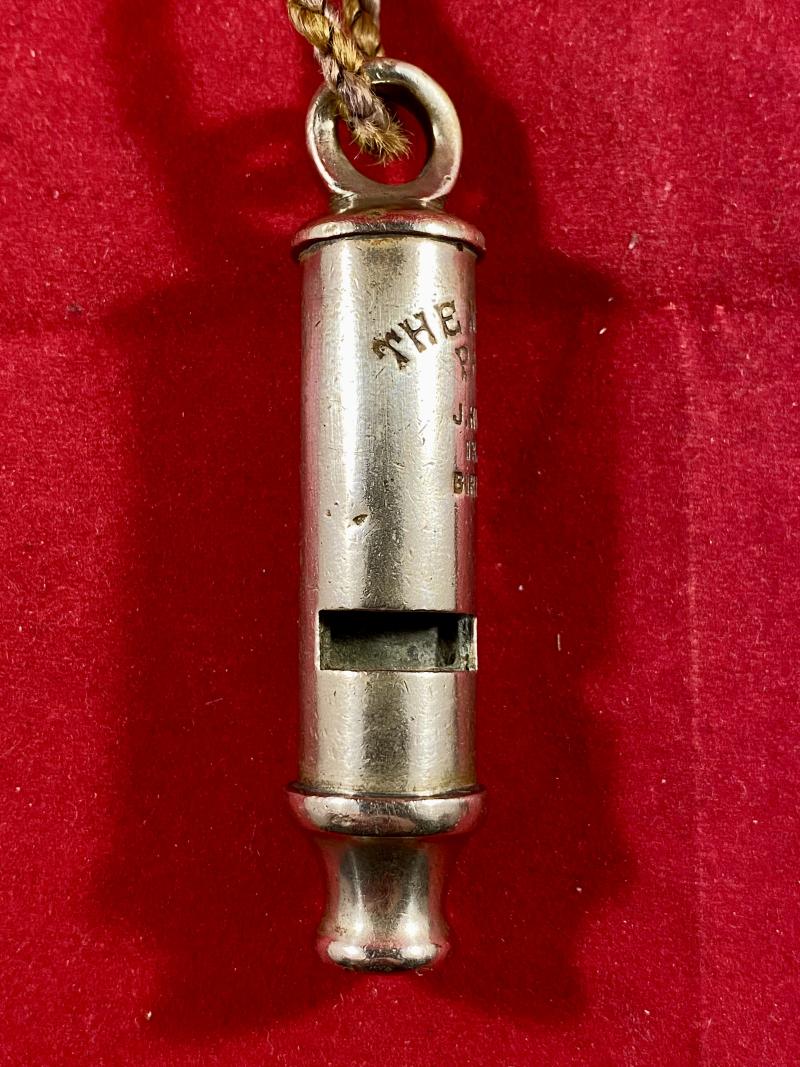 Original Antique “THE METROPOLITAN” Whistle by J. Hudson & Co of 13. Barr St Birmingham c1902