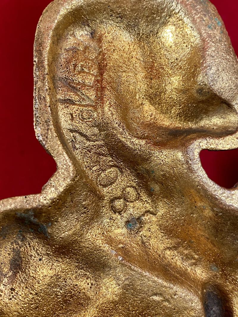 Rare Victorian Gilt Cast Brass Doorstop Depicting Field Marshal Garnet Wolseley on a Camel c1885