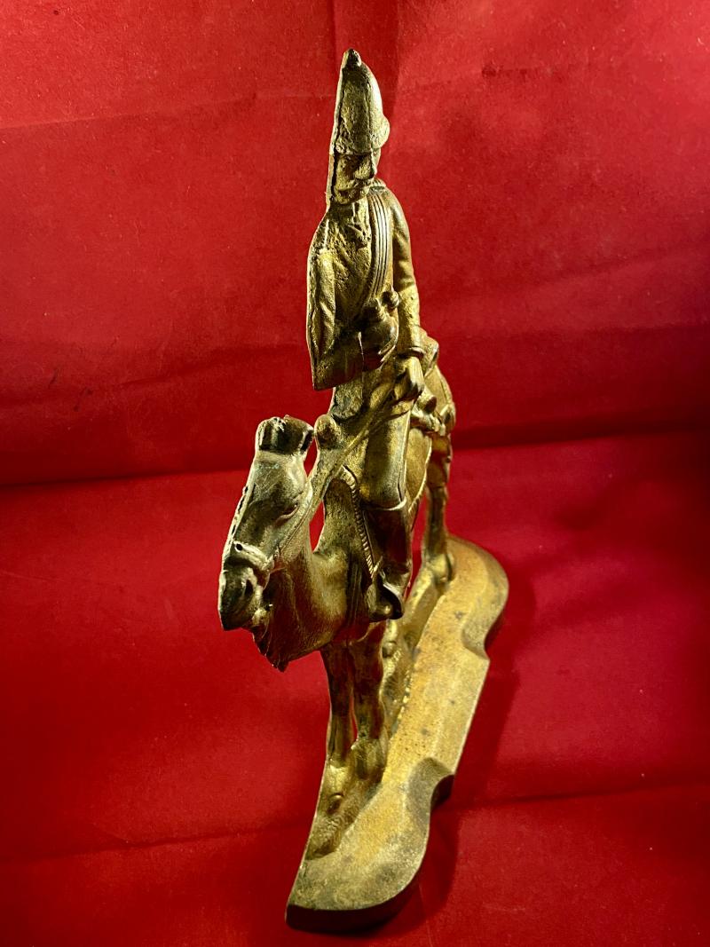 Rare Victorian Gilt Cast Brass Doorstop Depicting Field Marshal Garnet Wolseley on a Camel c1885