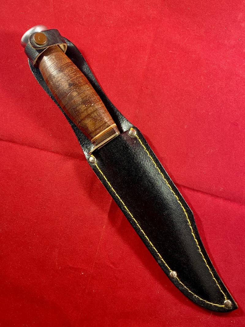 Vintage SOLAR “Original Bowie Knife” with Black Leather Sheath