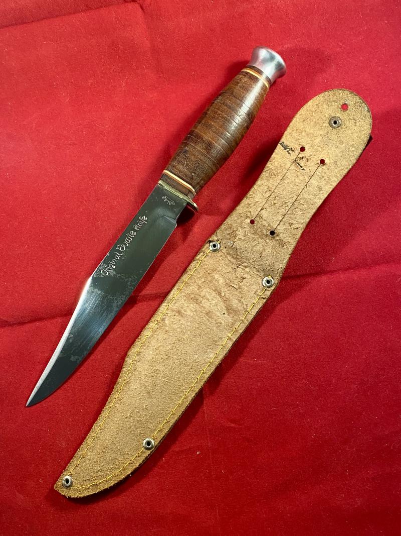 Vintage SOLAR “Original Bowie Knife” with Black Leather Sheath
