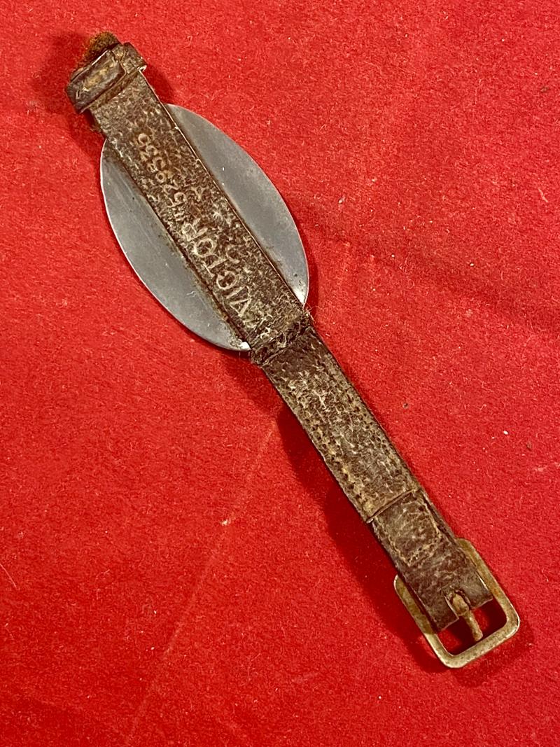 Damaged WW1 Leather and Silver ID Bracelet for Sidney Cadogan – Sapper with Royal Engineers - Service No. 267206