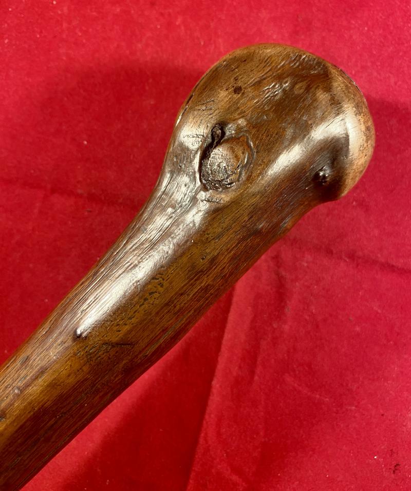 Antique Wooden Trench Raiding Club with Internal Lead Weighted Tip