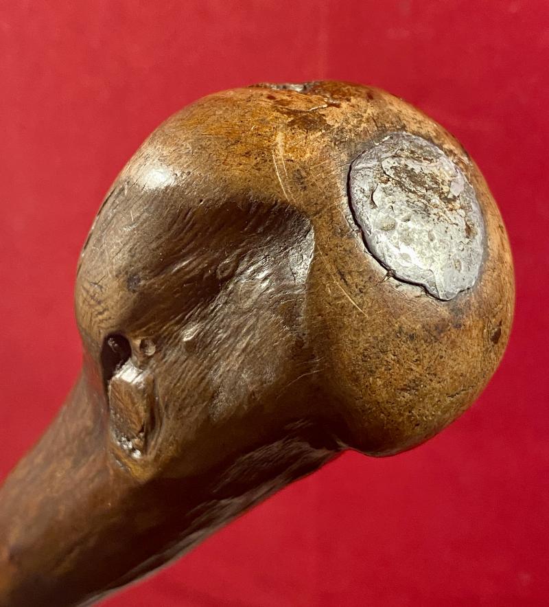 Antique Wooden Trench Raiding Club with Internal Lead Weighted Tip