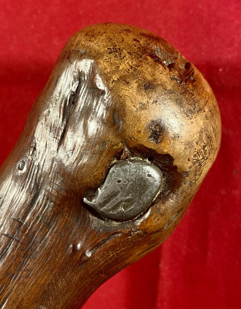 Antique Wooden Trench Raiding Club with Internal Lead Weighted Tip