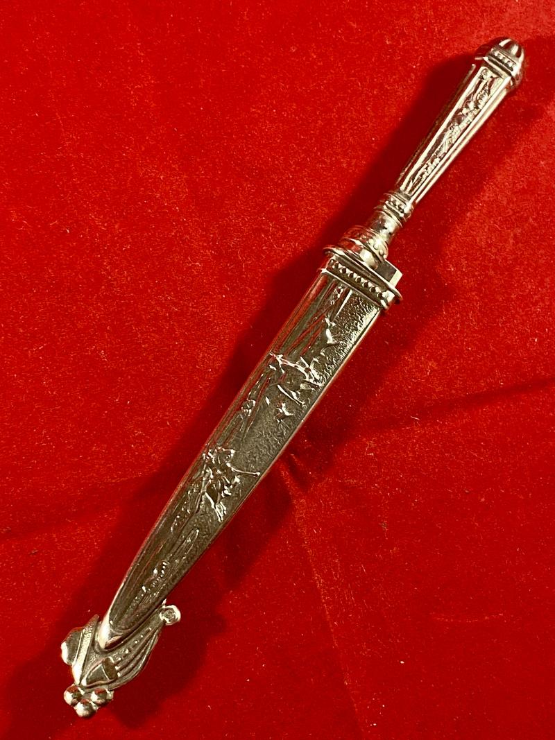 Small Vintage South American Gaucho Cowboy Knife with Silver Fittings by ‘ELMO’ Gazzola & Travi, Rio Grande do Sul, Brazil
