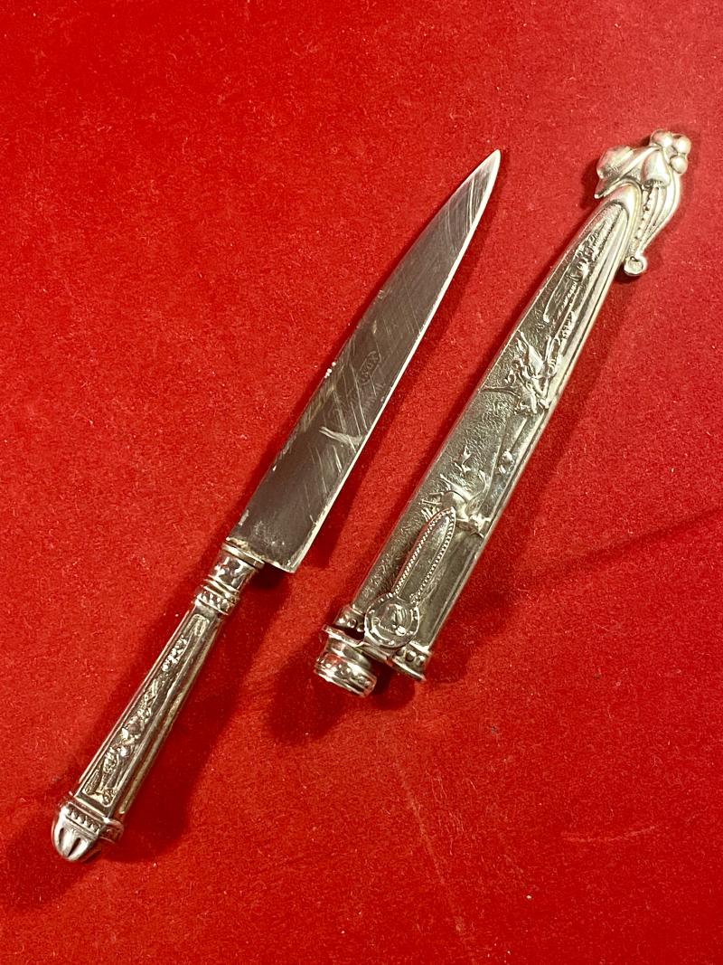 Small Vintage South American Gaucho Cowboy Knife with Silver Fittings by ‘ELMO’ Gazzola & Travi, Rio Grande do Sul, Brazil