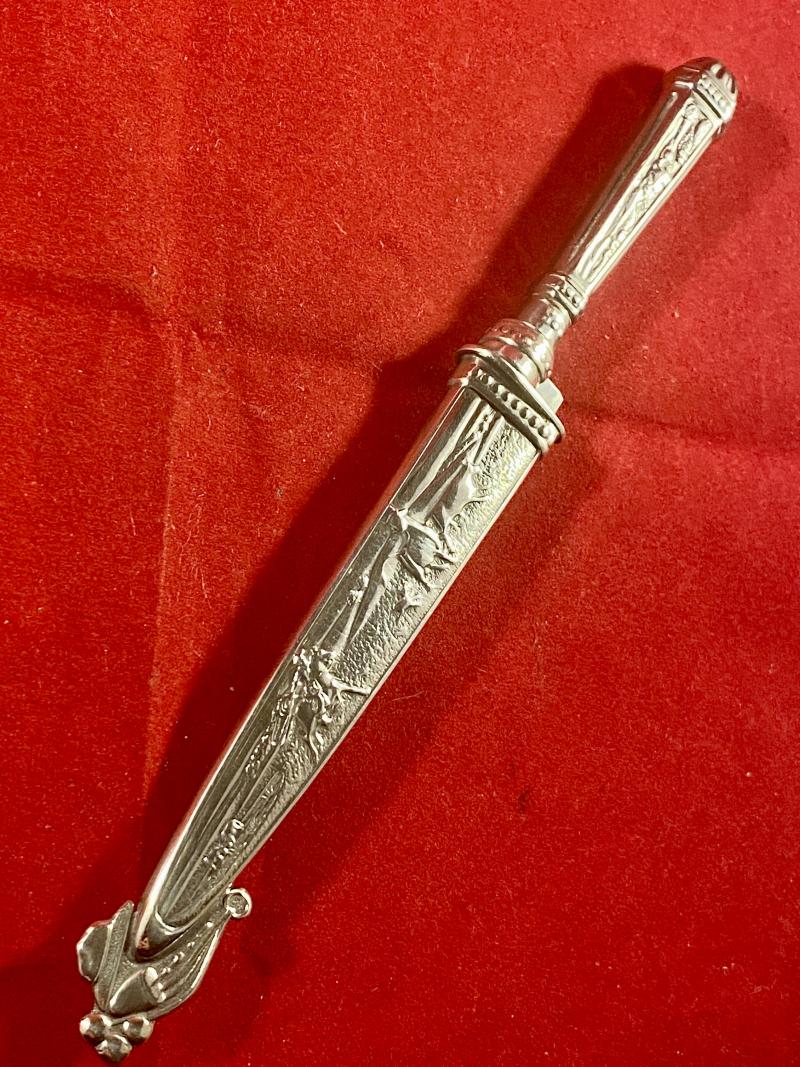 Small Vintage South American Gaucho Cowboy Knife with Silver Fittings by ‘ELMO’ Gazzola & Travi, Rio Grande do Sul, Brazil