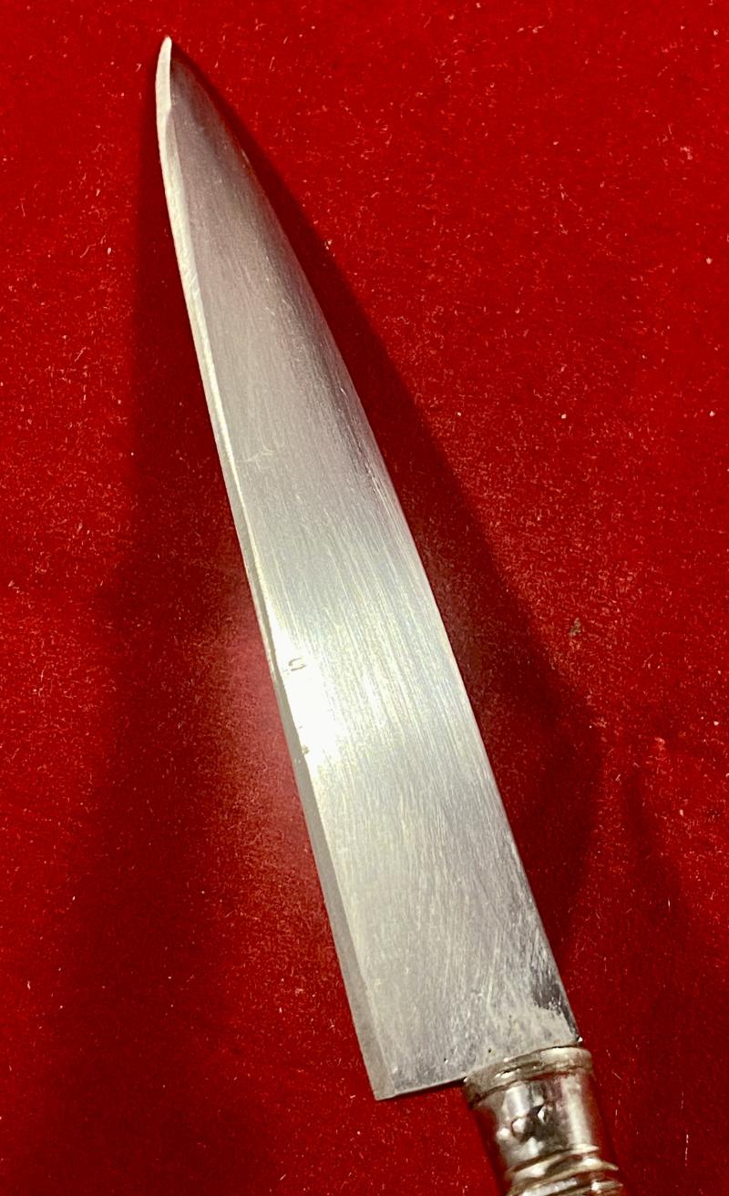 Small Vintage South American Gaucho Cowboy Knife with Silver Fittings by ‘ELMO’ Gazzola & Travi, Rio Grande do Sul, Brazil