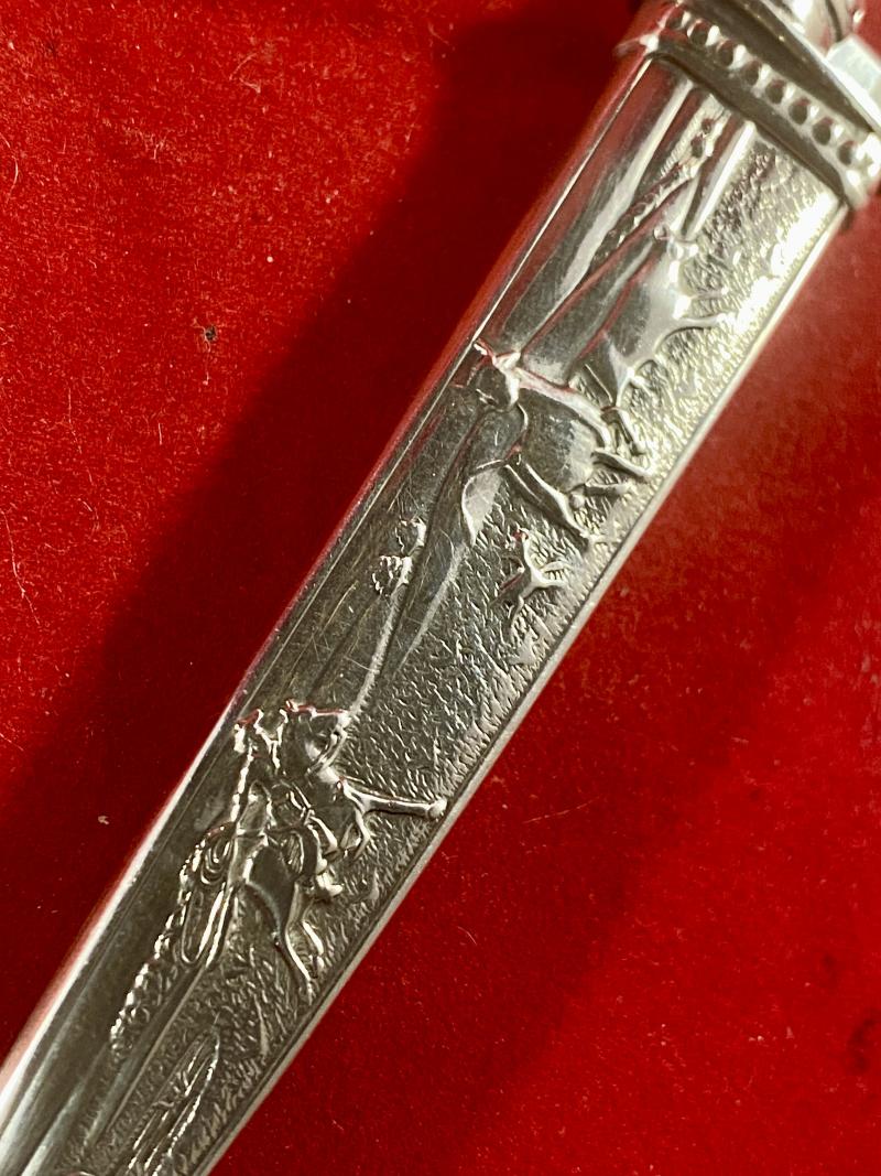 Small Vintage South American Gaucho Cowboy Knife with Silver Fittings by ‘ELMO’ Gazzola & Travi, Rio Grande do Sul, Brazil