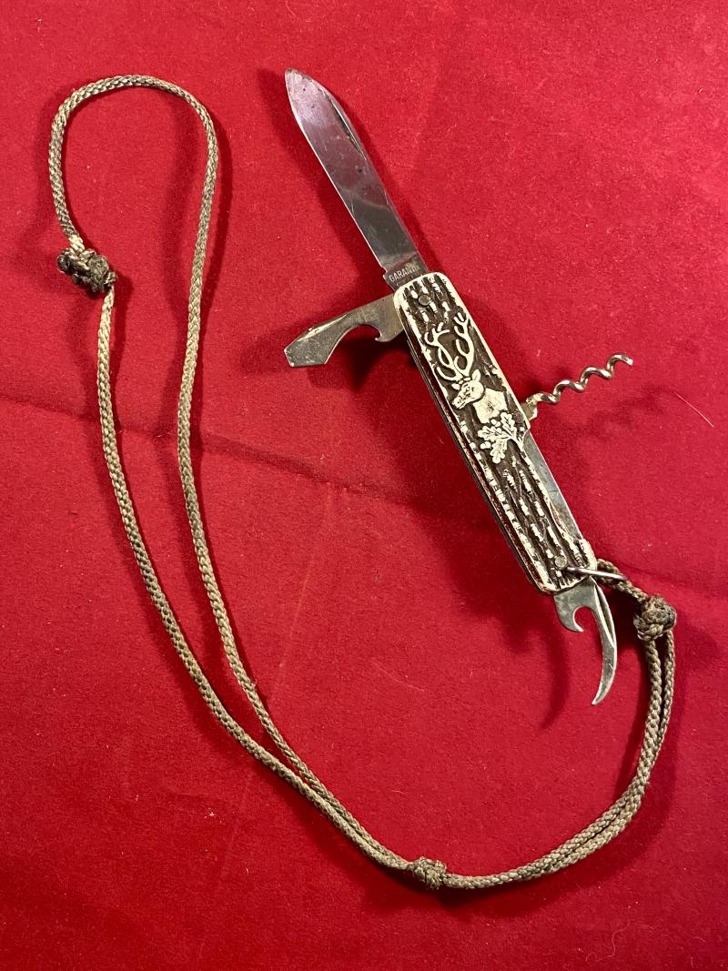 Vintage Multi-Tool Knife by HAPO with Lanyard a Souvenir of Tirol Austria c1960