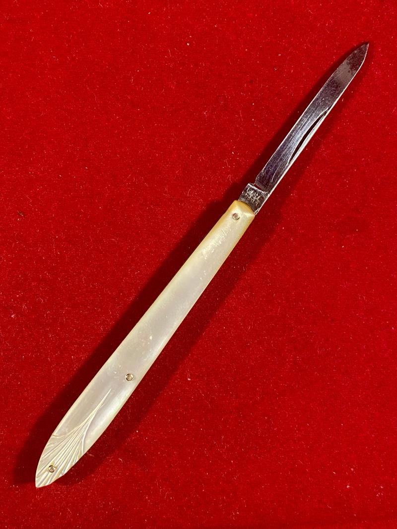 Victorian Folding Pocket Quill Cutter Pen Knife with 1.5