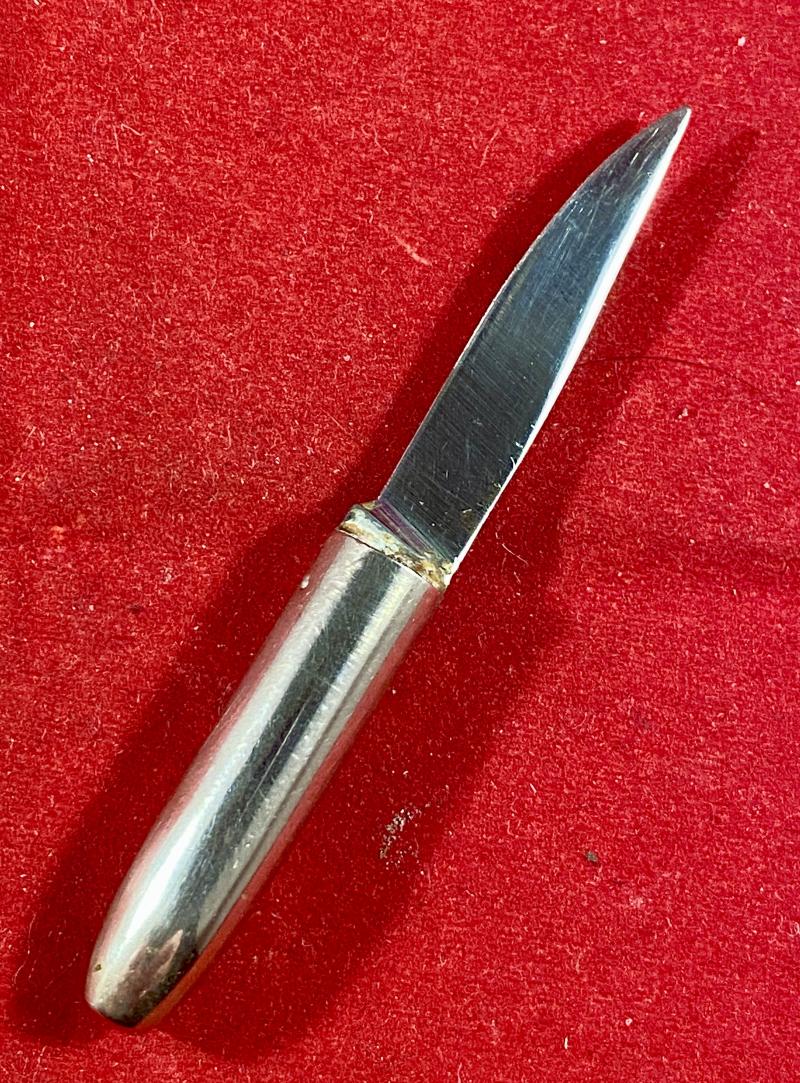 Fine WW1 Trench Art German 8x57mm Bullet Knife being a Souvenir of Reims Cathedral 1918