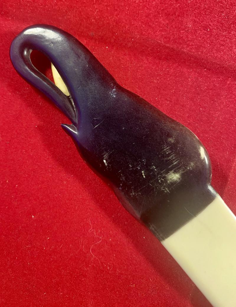 Unusual Moulded Elephant Head Celluloid Letter Opener c1930