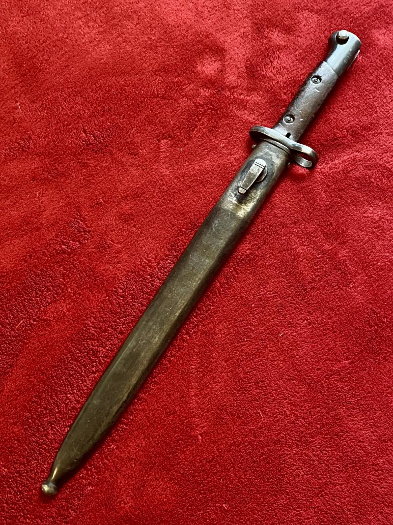 Antique Portuguese M1904 Sword Bayonet and Scabbard made by Simson & Co of Suhl Germany